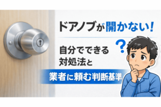 ドアノブが壊れて開かない？自分でできる対処法と業者に頼む判断基準を解説！