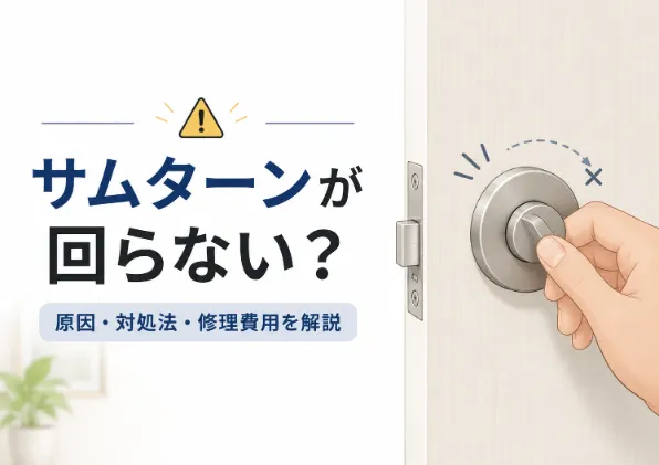 サムターンが回らない原因は？症状別の直し方と修理費用の目安を解説